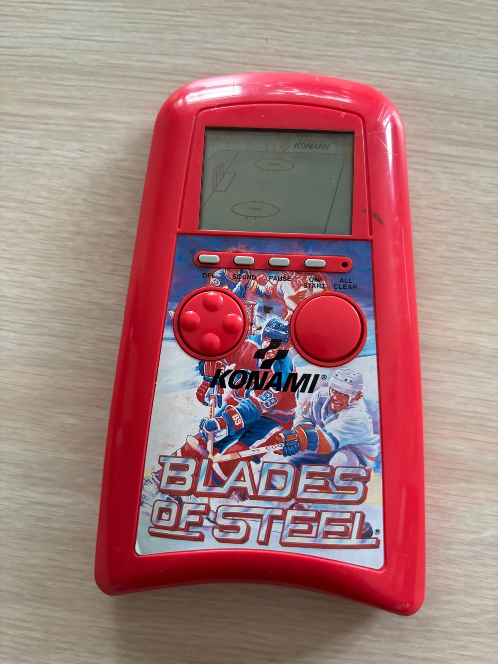Konami Blades of Steel Red Handheld Electronic Game - 1989